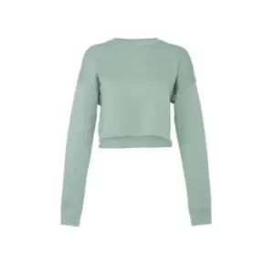 Image of Bella + Canvas Ladies Cropped Sweatshirt (S) (Dusty Blue)