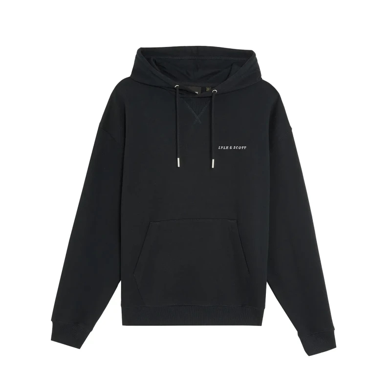 Image of Lyle & Scott Hooded sweatshirt Lyle & Scott Script Brushback Bleu Male M