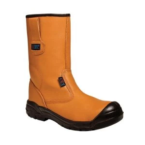 Image of Rigger Boot Plus Size 10 Leather with Rubber Toecap Tan