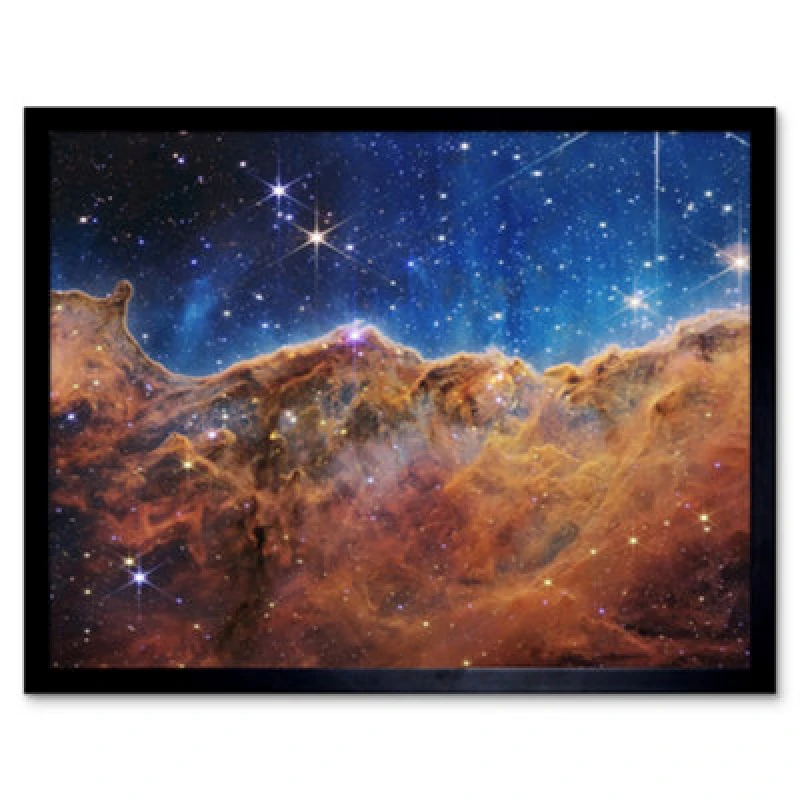 Image of Artery8 Nasa James Webb Space Telescope Cosmic Cliffs Image Framed Wall Art Print
