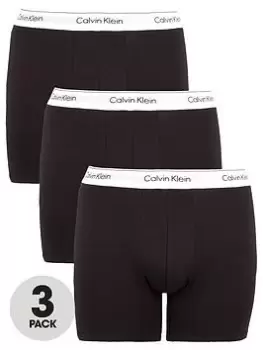 Image of Calvin Klein Modern Cotton Stretch Plus Boxer Briefs (3 Pack) - Black, Size 3XL, Men