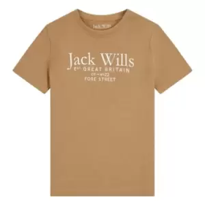 Image of Jack Wills Wills Script T-Shirt Infant Boys - Beige
