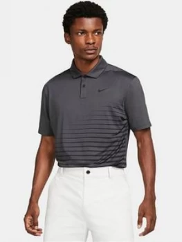 Image of Nike Golf Dry Vapor Striped Polo - Grey/Black