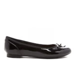 Image of Clarks Womens Couture Patent Ballet Flats - Black - UK 3
