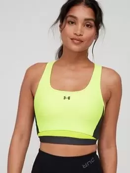 Image of Under Armour Crossback Long Line Bra - Lime/Grey