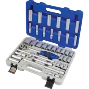 Image of 1/2" Square Drive 37 Piece Metric Socket Set