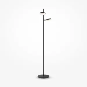 Image of Maytoni Fad Modern 2 Light Dimmable LED Integrated Floor Lamp Matt Black 3000K