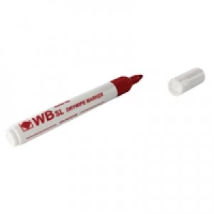 Image of Nice Price Red Whiteboard Markers Chisel Tip Pack of 10 WX26037