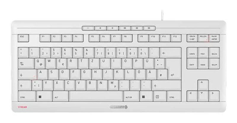 Image of Cherry CHERRY STREAM TKL keyboard Universal USB QWERTZ German White JK-8600DE-0