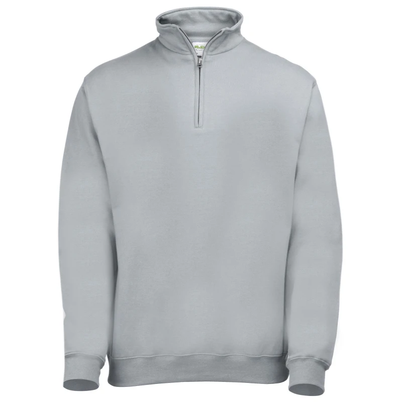 Image of AWDis AWDis Men Plain Sophomore ¼ Zip Sweatshirt in Grey Size: Small Grey S Male 5055747803389