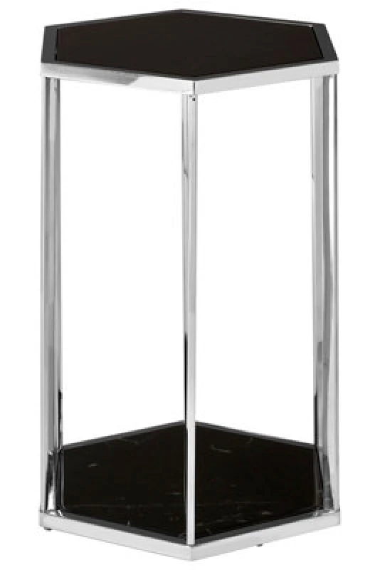 Image of Orsina Piermount Black And Silver End Table