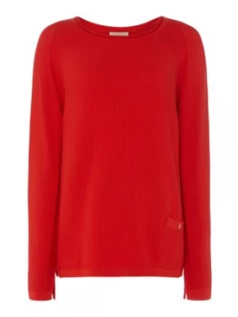 Image of Barbour Long Sleeve Scoop Neck Pembrey Jumper Orange