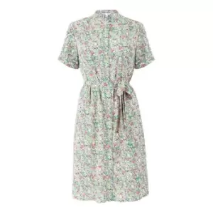 Image of Yumi Green Ditsy Print Shirt Dress - Green