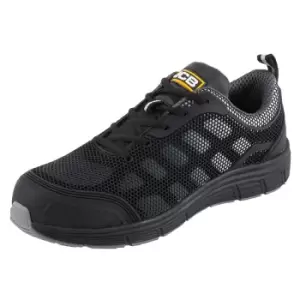 Image of Cagelow Safety Work Trainer Shoes Black & Grey - Size 4 - JCB