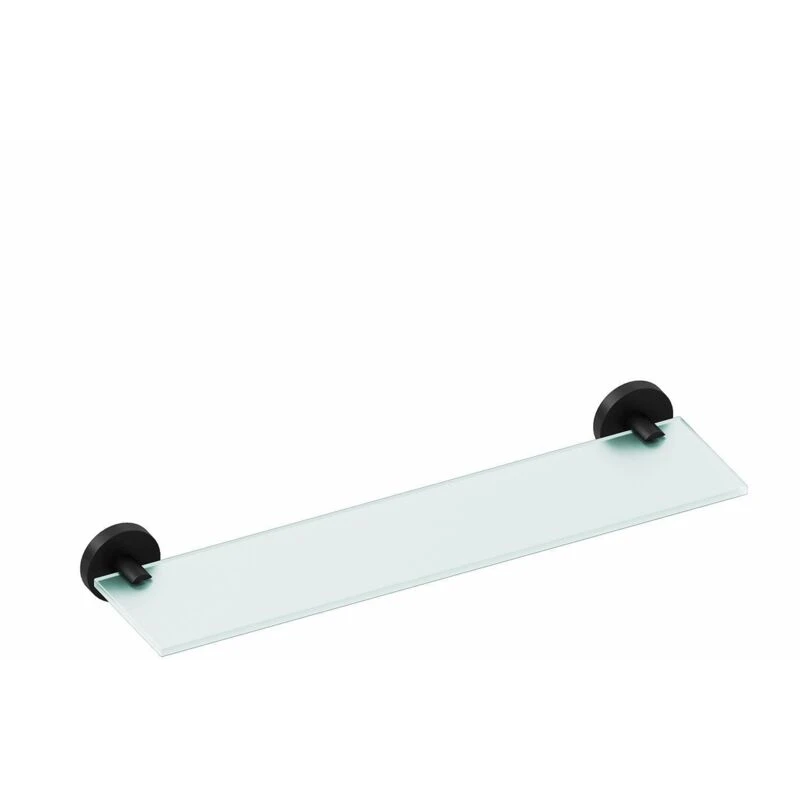 Image of Cosmic ''Shelf' Glass made w/ Double Screws Matt Black Finish 40cm Black