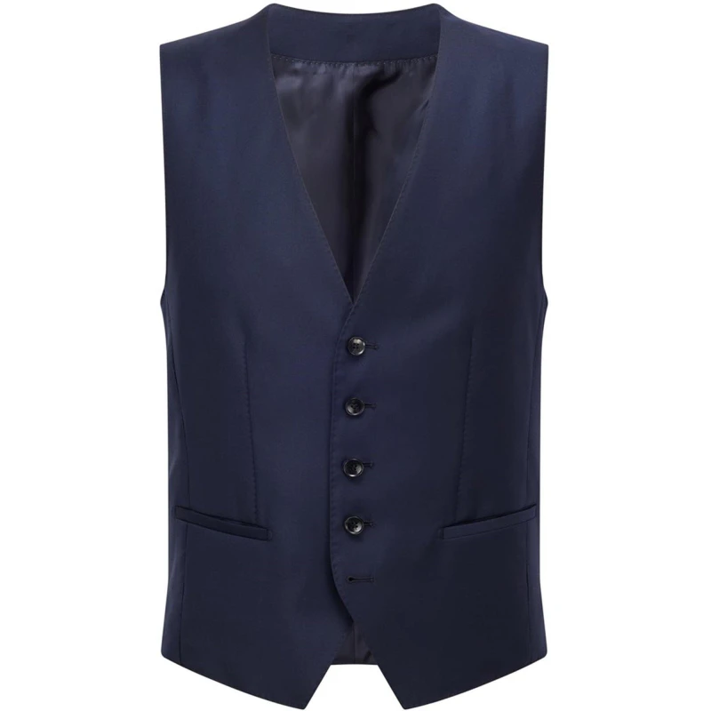 Image of Boss Mens Tailored Fit Performance Waistcoat Navy male 34 (44)