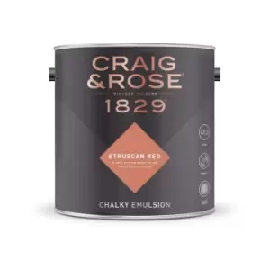 Image of Craig & Rose Chalky Emulsion Etruscan Red - 5L