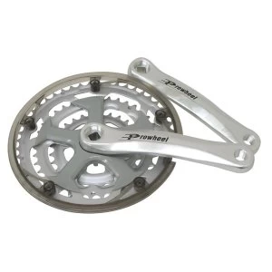 Image of ETC Chainset Alloy/Steel 28/38/48 Teeth 170mm Silver With Guard
