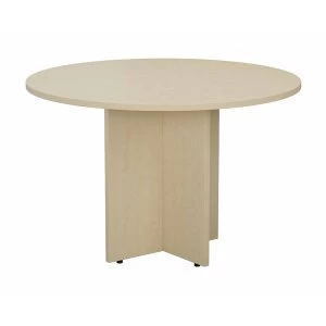 Image of TC Office Round Meeting Table 1100mm, Maple