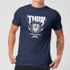 Image of Marvel Thor Ragnarok Asgardian Triangle Mens T-Shirt - Navy - M