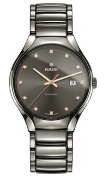 Image of Rado True Automatic Diamonds Unisex watch - Water-resistant 5 bar (50 m), Plasma high-tech ceramic, grey