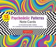 Image of psychedelic patterns note cards 12 cards in 6 designs with 13 envelopes c