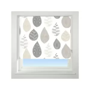 Image of Universal - Leaf Patterned Thermal Blackout Roller Blind, Neutral, W90cm