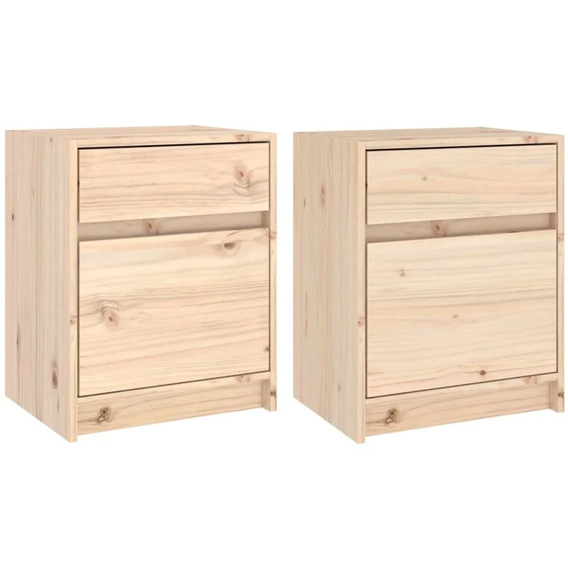 Image of VIDAXL Bedside Cabinets 2 pcs 40x31x50cm Solid Pinewood Vidaxl 8720286608241