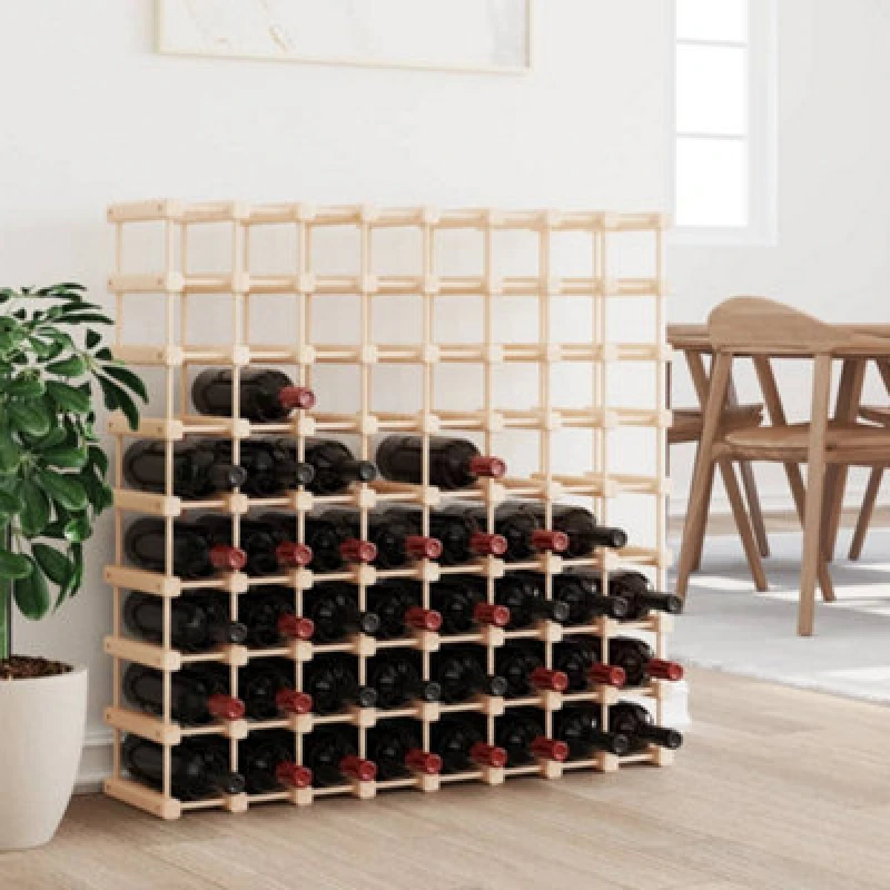 Image of VIDAXL Wine Rack for 72 Bottles 90.5x23x90.5cm Solid Wood Pine Vidaxl 8720845431846