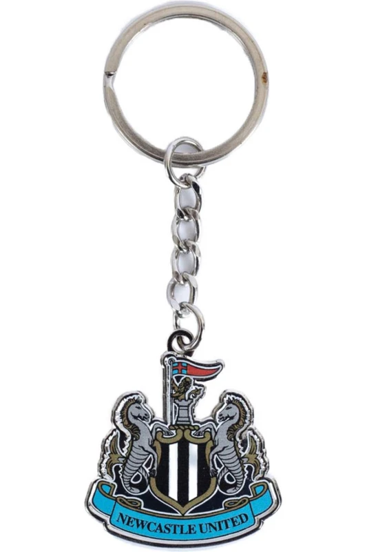 Image of Newcastle United FC Crest Keyring in Silver Silver Unisex One Size