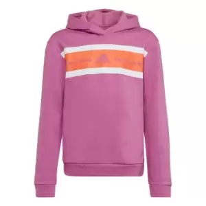 Image of adidas Essentials Brand Love Print Warm Hoodie Kids - Semi Pulse Lilac / Semi Impact