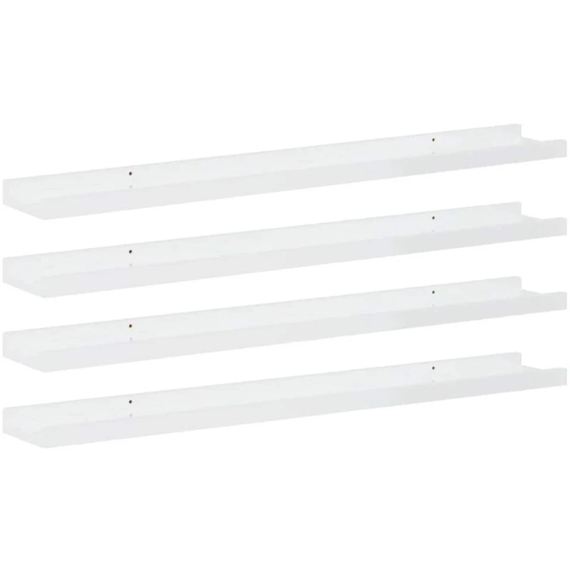 Image of VIDAXL Wall Shelves 4 pcs High Gloss White 80x9x3cm Vidaxl 8720286417560