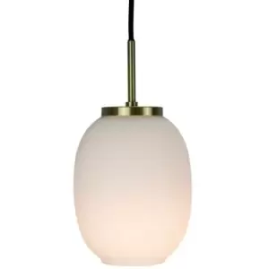 Image of Dyberg Larsen Opal Small Pendent Lamp With Brass Suspension 39cm