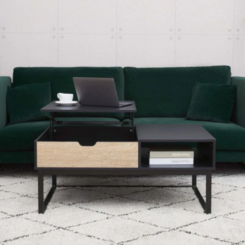 Image of Teamson Home Teamson Home - Lift Top Coffee Table with Storage and Metal Legs Brown unisex