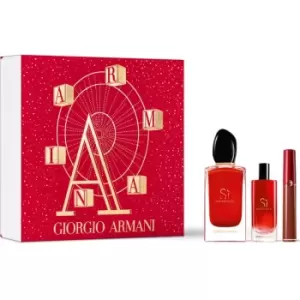 Image of Giorgio Armani Si Passione Eau de Parfum For Her 100ml + 15ml + Lip Maestro 1.5ml Gift Set