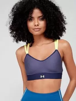 Image of Under Armour Infinity Low Strappy Bra - Steel, Steel, Size L, Women