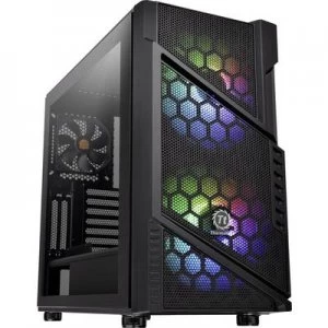 Image of Thermaltake Commander C31 TG Midi tower PC casing, Game console casing Black 2 built-in LED fans, Built-in fan, Window, LC compatibility, Dust filter,