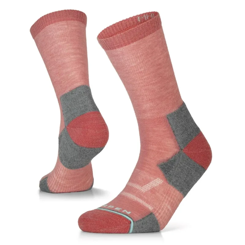 Image of Womens Hiking Socks Lorpen Mhlcw Merino Hike Light Crew Rouge Female 38/41