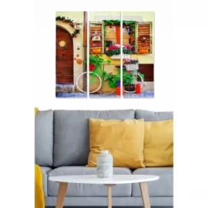 Image of MDF170315006 Multicolor Decorative MDF Painting (3 Pieces)
