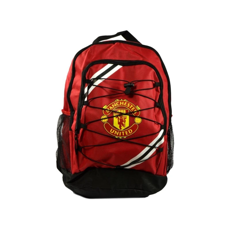 Image of Manchester United FC Mens Core Stripe Backpack in Red Red Male