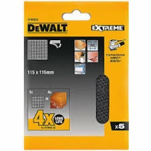 Image of DEWALT Extreme 4X Life Mesh 115mm x 115mm Sanding Sheets 120g Pack of 5