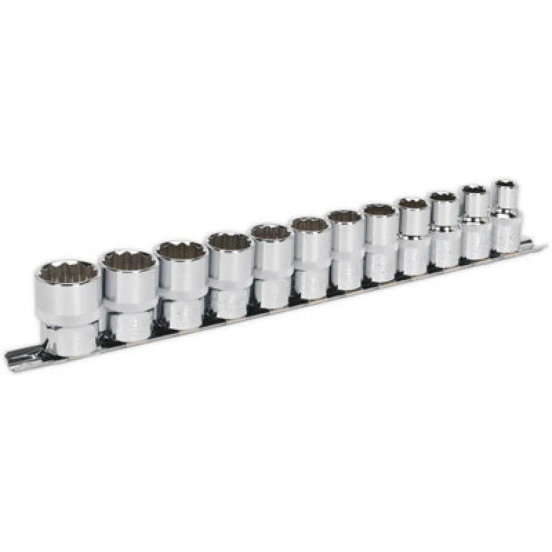 Image of Loops 12 PACK Socket Set - 1/2" Metric Square Drive - 12 Point WallDrive High Torque Multi