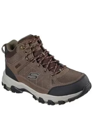 Image of Skechers Selmen Waterproof Lace Up Outdoor Toe Cap Boot, Chocolate, Size 9, Men
