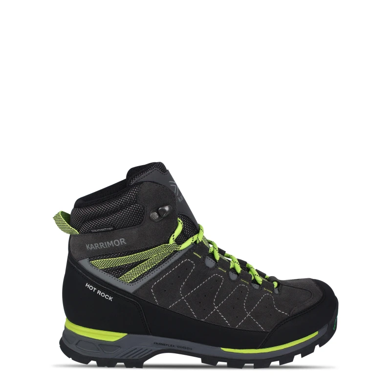 Image of Karrimor Hot Rock Waterproof Walking Boots Juniors Charcoal/Green male 4 (36.5)