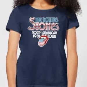 Image of Rolling Stones 81 Tour Logo Womens T-Shirt - Navy - M