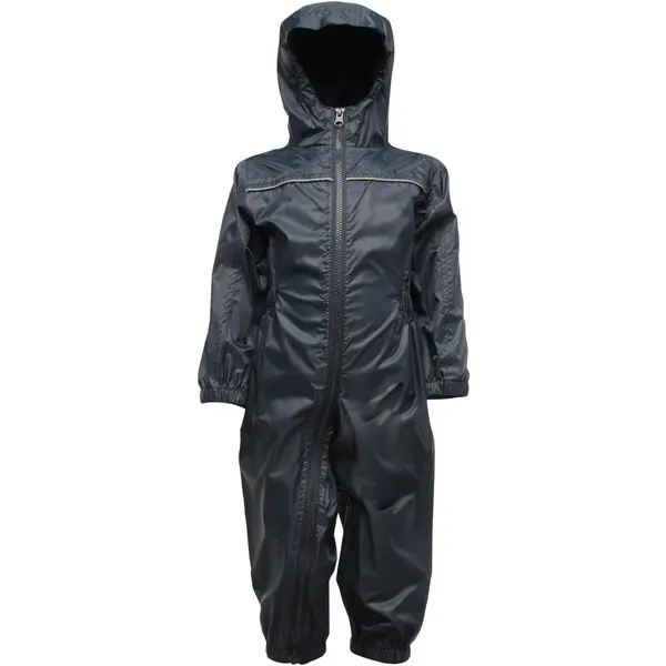 Image of Regatta Kids Paddle Waterproof Breathable Rain Suit TRW466 Navy