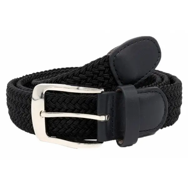 Image of D555 by Duke Duke Stretch Braided Belt Colour: BLACK, Size: 4 XL 48&qu