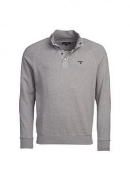Image of Barbour Half Zip Sweat Top - Grey Marl