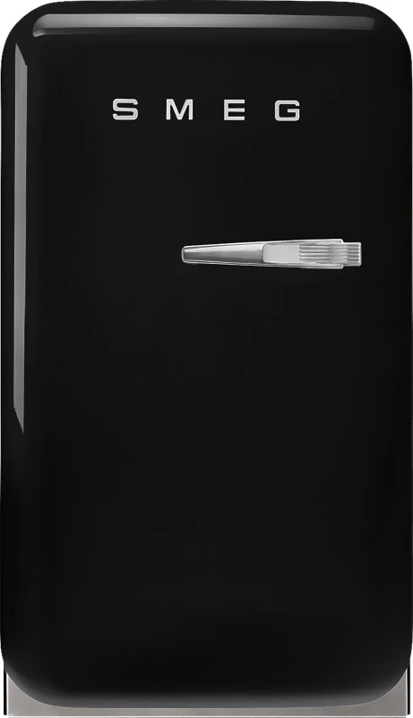 Image of Smeg 50s Style Left Hand Hinged Minibar FAB5LBL6 72cm Fridge - Black - C Rated