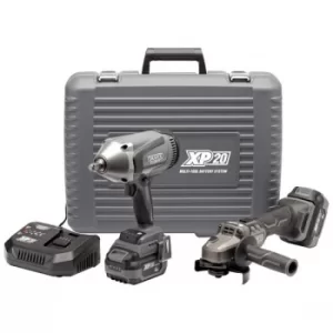Image of Draper 24047 XP20 20V Cordless Grinder and 1/2" Impact Wrench Kit